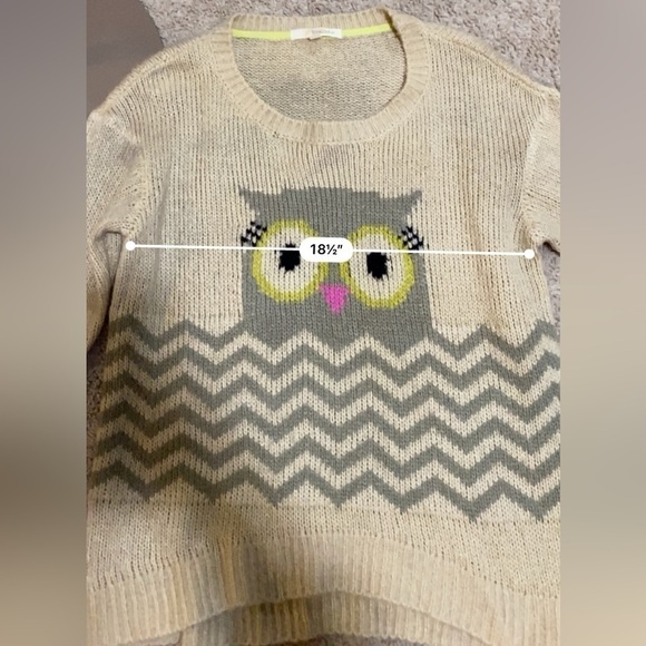 Rewind long sleeve owl sweater size L - Picture 7 of 7